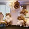 White & Gold Balloon Garland Kit 124pcs Durable Latex Balloons